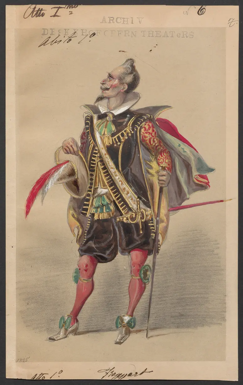 Die Gauklerin, Titel der Serie: Figurinen des k.k. Hofoperntheaters