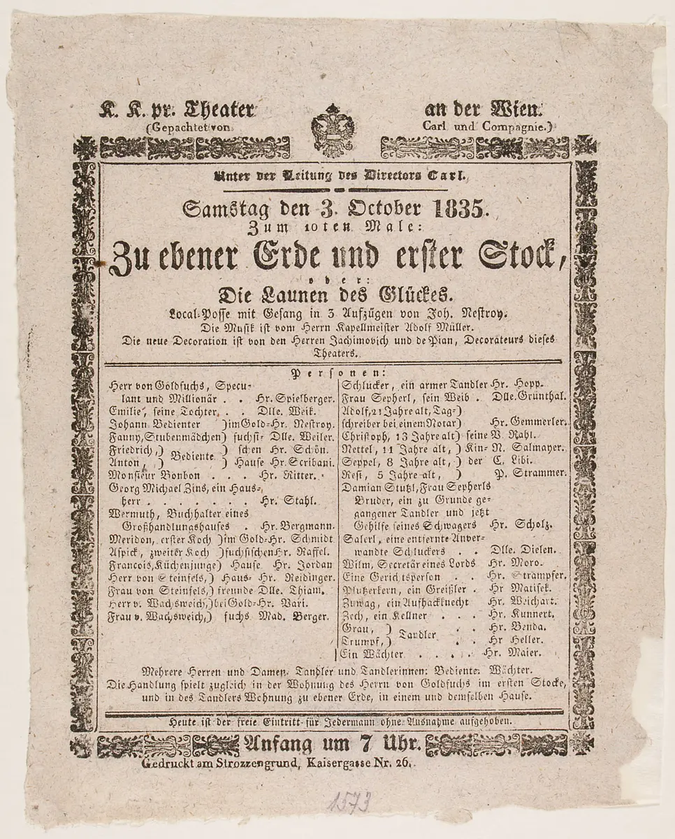 Zu ebener Erde und erster Stock