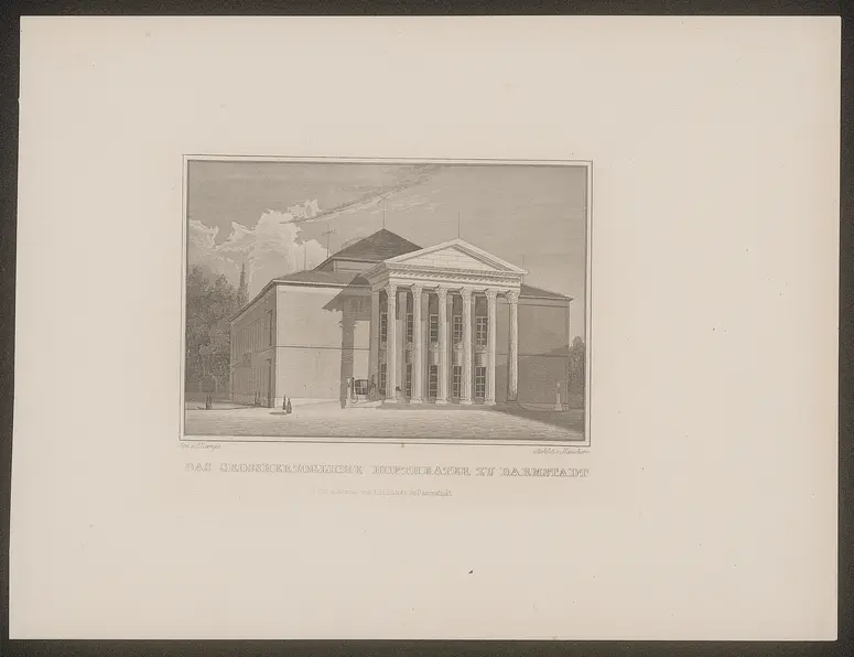 Darmstadt, Hoftheater, Titel in Vorlageform: Das Grossherzogliche Hoftheater zu Darmstadt