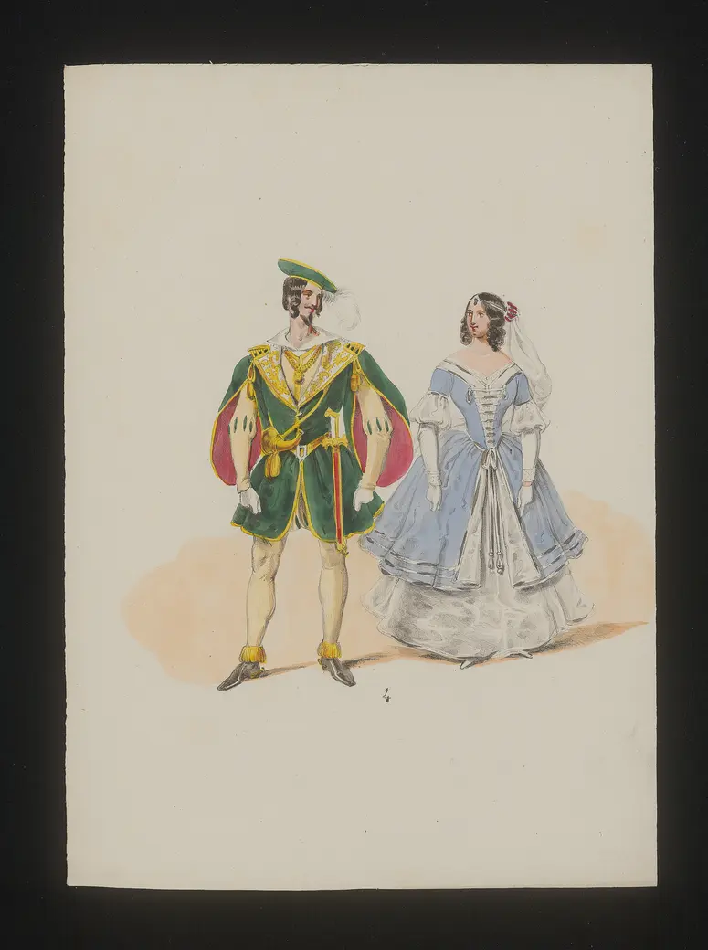 Ring und Maske, Titel der Serie: Neue Costume-Sammlung verschiedener Zeiten und Nationen