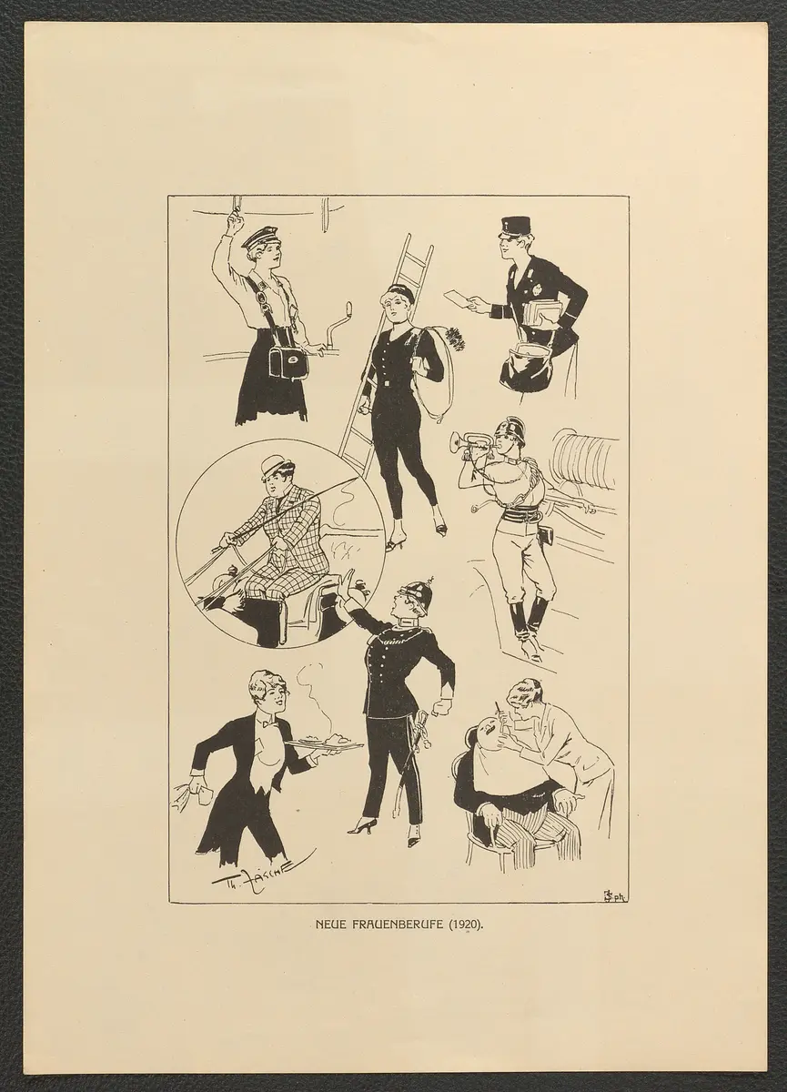 Neue Frauenberufe. (1920), Titel der Serie: Theo Zasche's Lachendes Wien