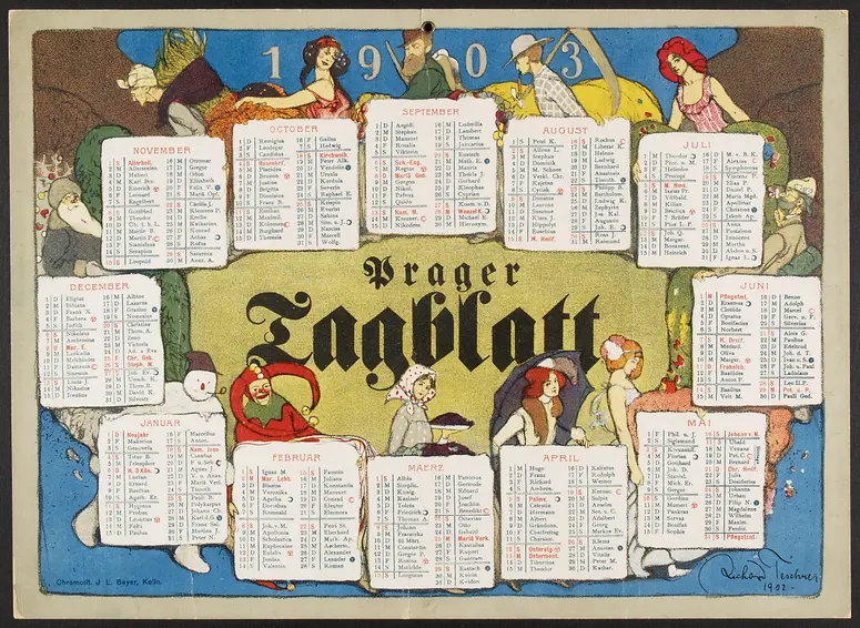 Prager Tagblatt. Wandkalender für das Jahr 1903
