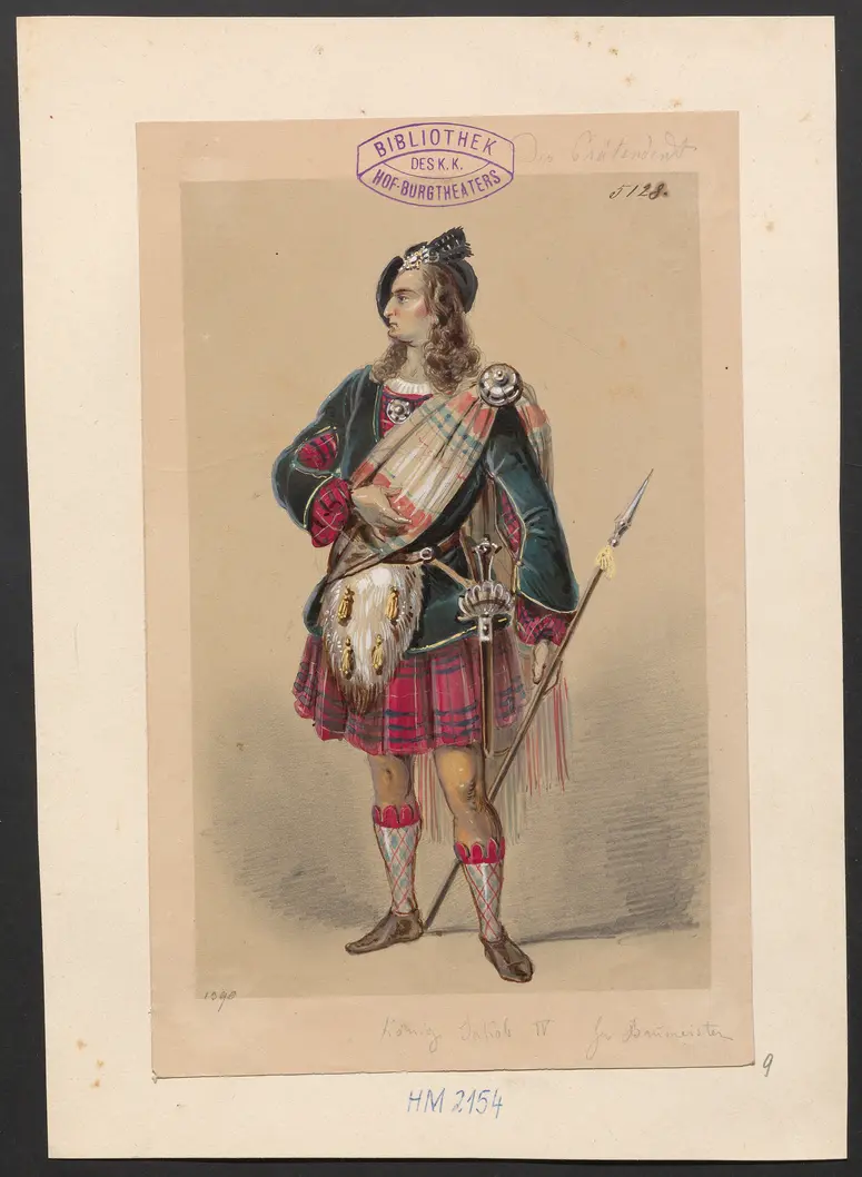 Der Prätendent von York, Titel der Serie: Figurinen des k.k. Hof-Burgtheaters