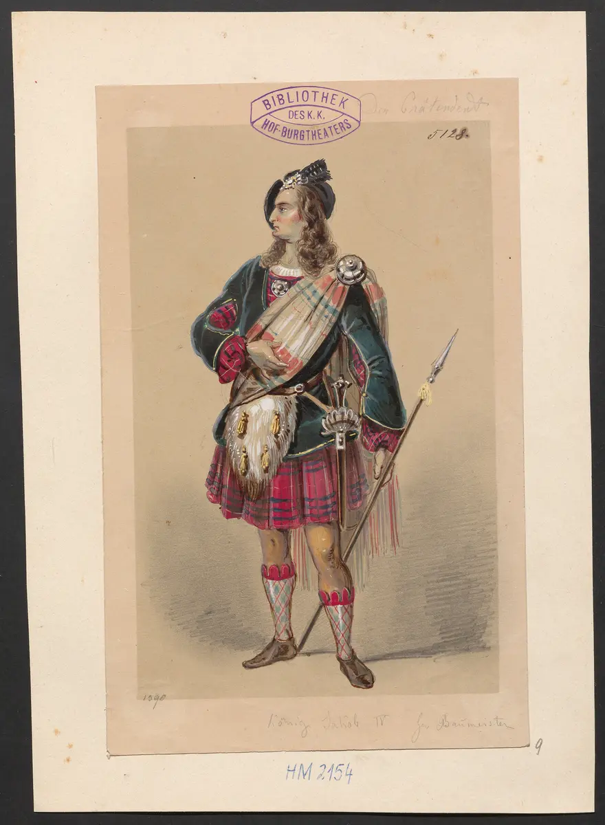 Der Prätendent von York, Titel der Serie: Figurinen des k.k. Hof-Burgtheaters
