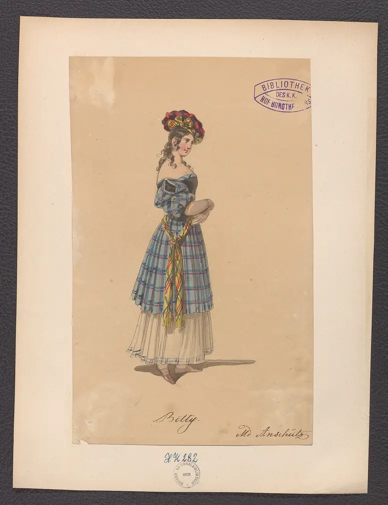 Karl der Zweite, oder Das Labyrinth von Woodstock, Titel der Serie: Figurinen des k.k. Hof-Burgtheaters