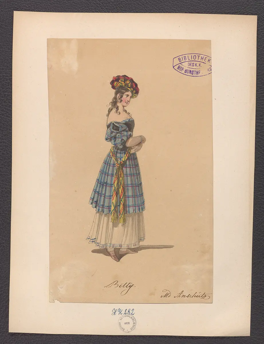 Karl der Zweite, oder Das Labyrinth von Woodstock, Titel der Serie: Figurinen des k.k. Hof-Burgtheaters