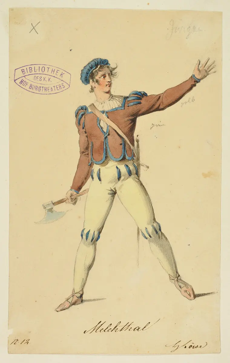 Wilhelm Tell, Titel der Serie: Figurinen des k.k. Hof-Burgtheaters