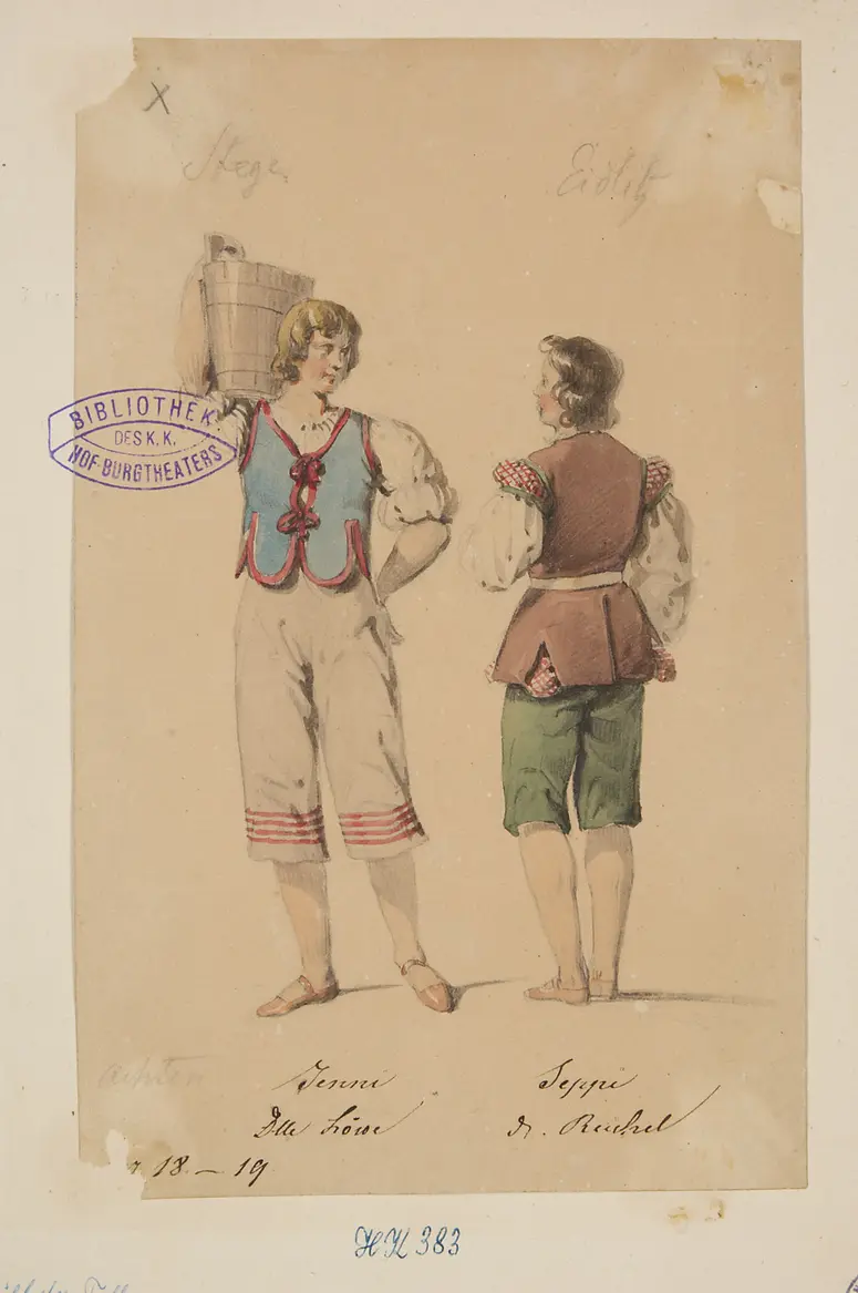Wilhelm Tell, Titel der Serie: Figurinen des k.k. Hof-Burgtheaters