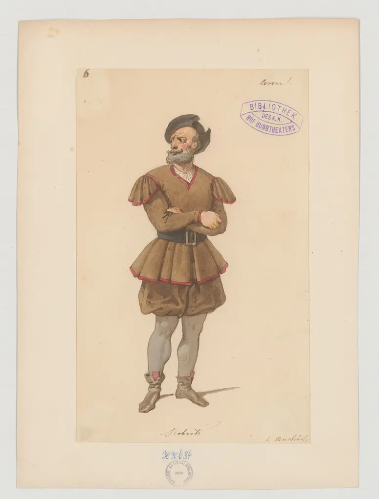 Corona von Saluzzo, Titel der Serie: Figurinen des k.k. Hof-Burgtheaters