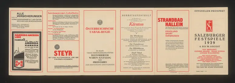 Salzburger Festspiele 1929, Verweis auf Stücktitel: Fidelio, Verweis auf Stücktitel: Don Juan, Verweis auf Stücktitel: Der Rosenkavalier, Verweis auf Stücktitel: Jedermann