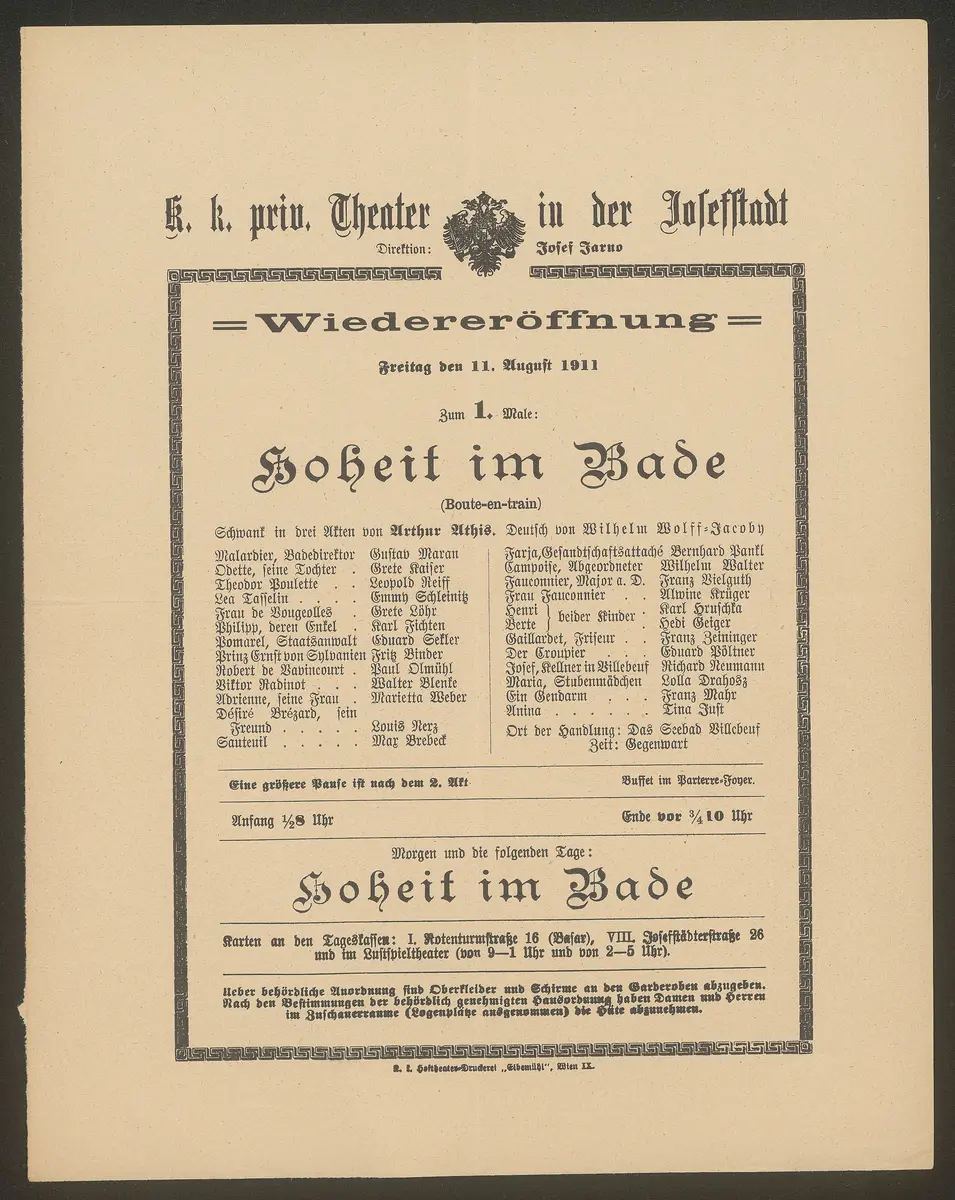 Hoheit im Bade, Boute-en-train (Originaltitel)
