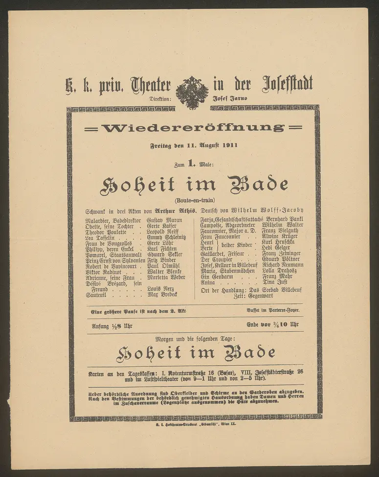 Hoheit im Bade, Boute-en-train (Originaltitel)