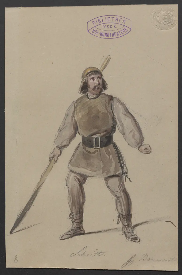 Kunz von Kaufung, Titel der Serie: Figurinen des k.k. Hof-Burgtheaters