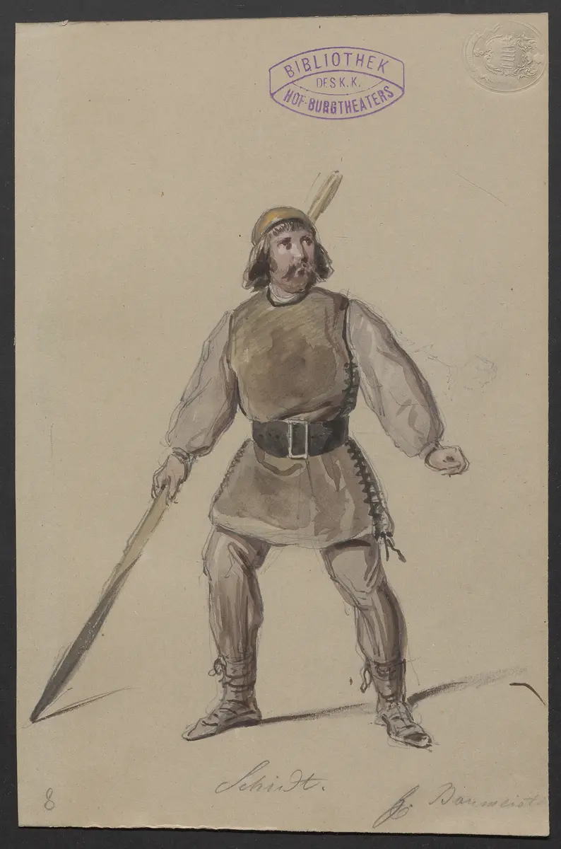 Kunz von Kaufung, Titel der Serie: Figurinen des k.k. Hof-Burgtheaters