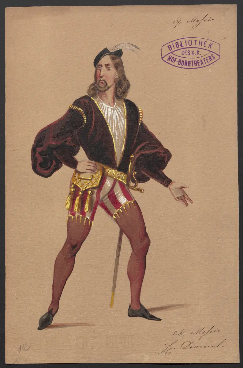 Quentin Messis, Titel der Serie: Figurinen des k.k. Hof-Burgtheaters