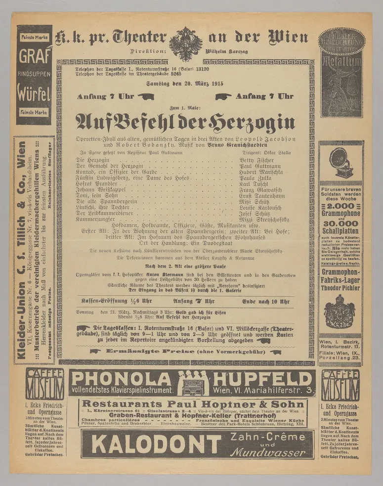 Auf Befehl der Herzogin