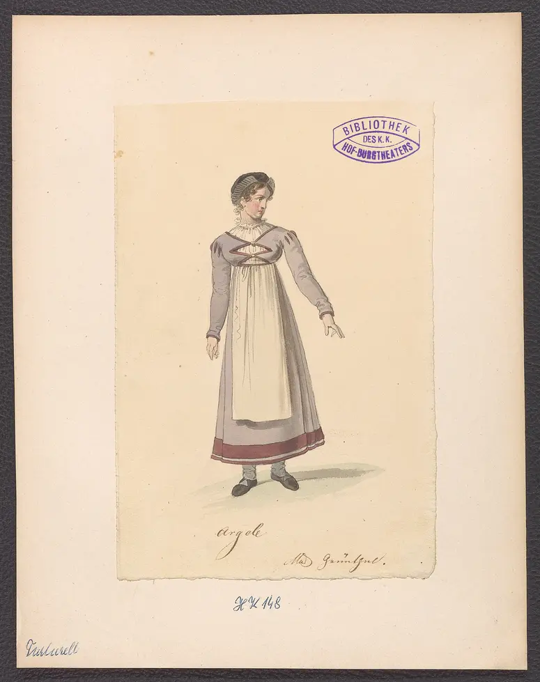 Turturell, Titel der Serie: Figurinen des k.k. Hof-Burgtheaters