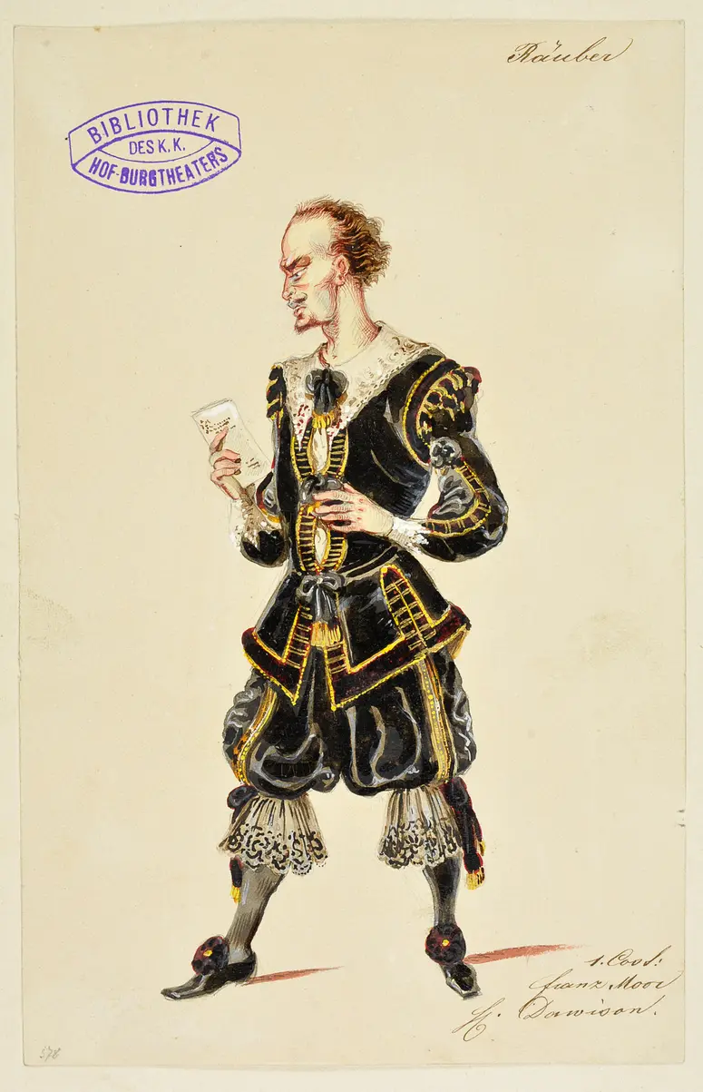 Die Räuber, Titel der Serie: Figurinen des k.k. Hof-Burgtheaters