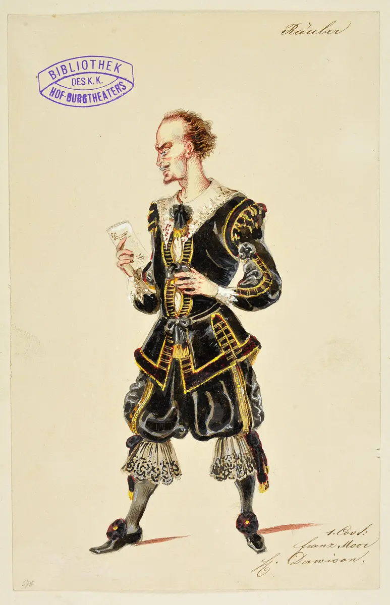 Die Räuber, Titel der Serie: Figurinen des k.k. Hof-Burgtheaters