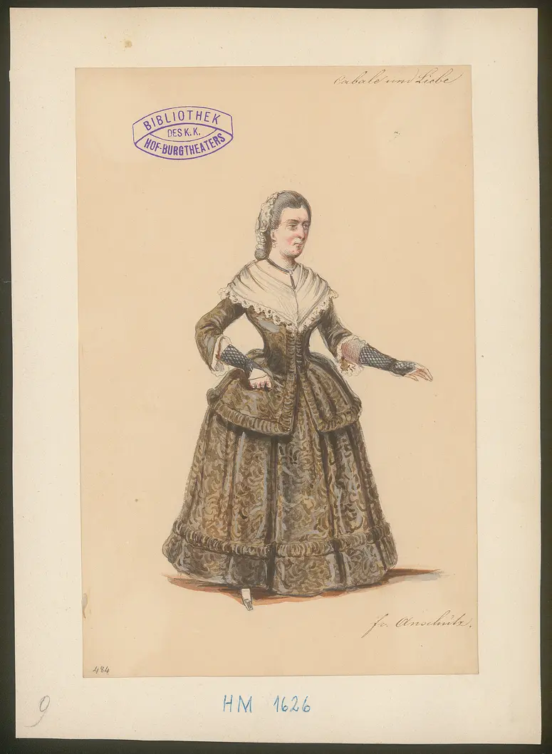 Kabale und Liebe, Titel der Serie: Figurinen des k.k. Hof-Burgtheaters