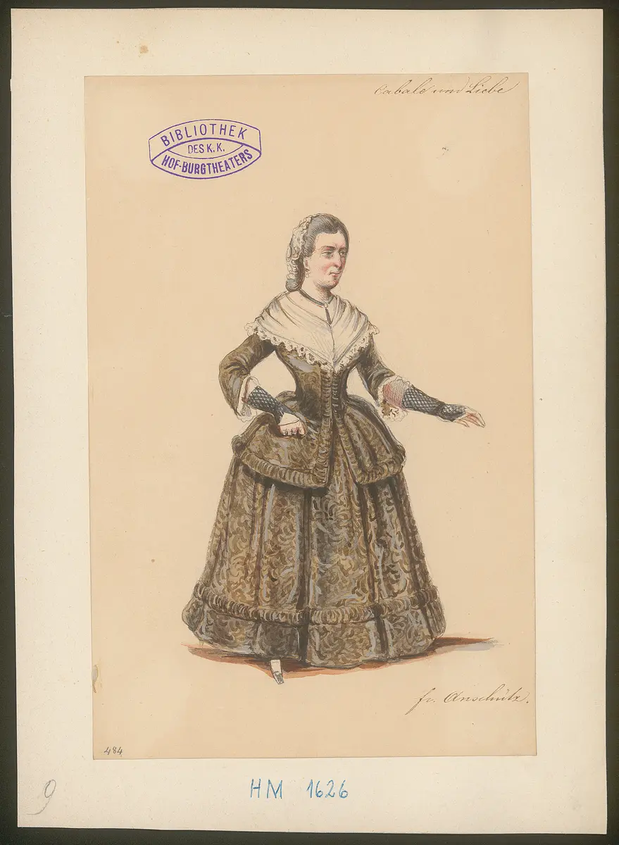 Kabale und Liebe, Titel der Serie: Figurinen des k.k. Hof-Burgtheaters