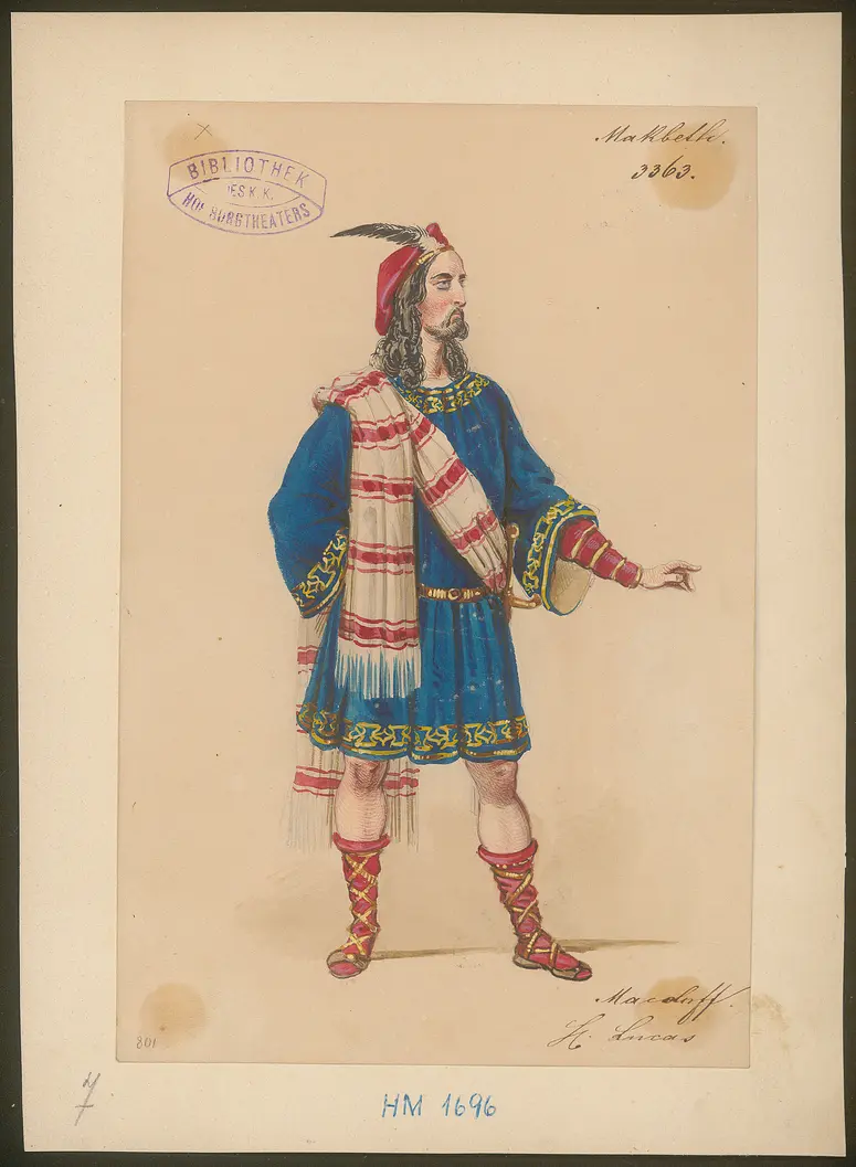 Macbeth, Titel der Serie: Figurinen des k.k. Hof-Burgtheaters