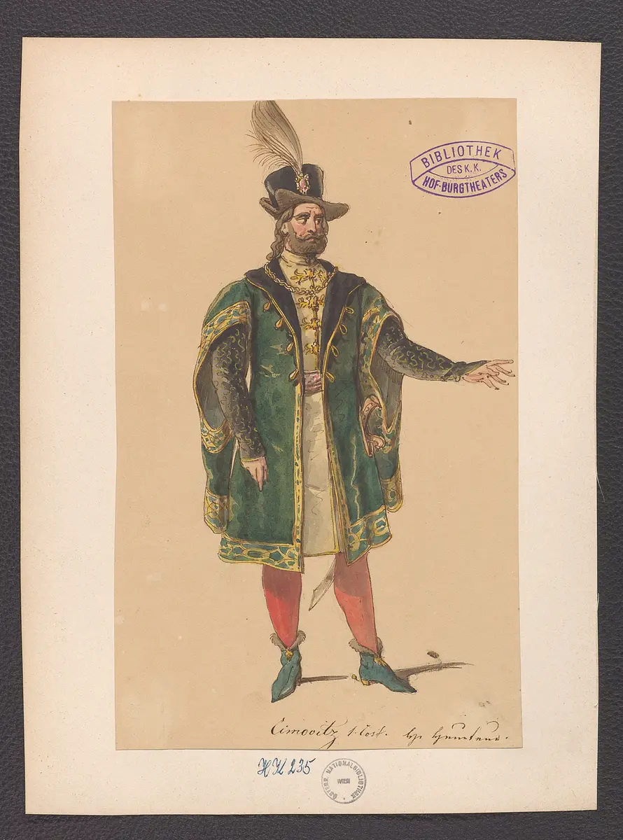 Cimburga von Masovien, Titel der Serie: Figurinen des k.k. Hof-Burgtheaters