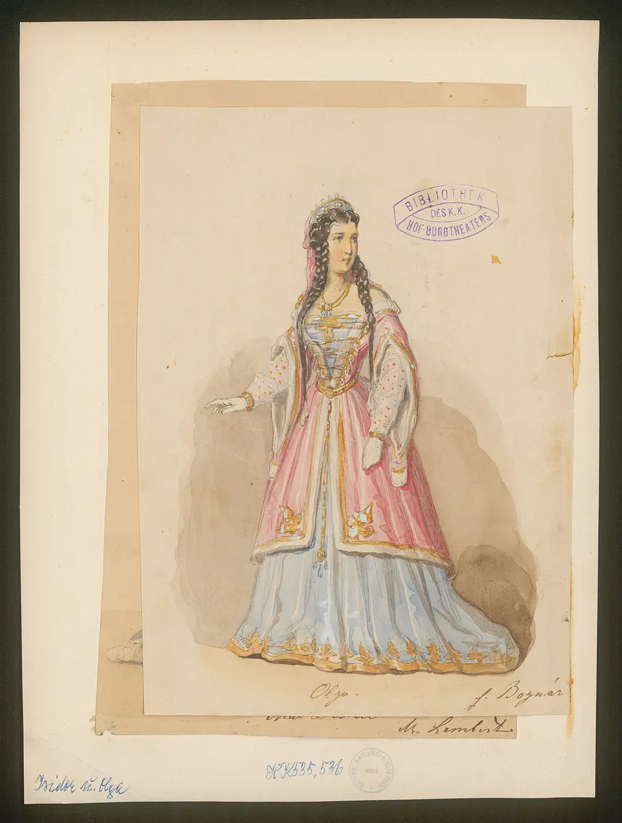 Isidor und Olga, Titel der Serie: Figurinen des k.k. Hof-Burgtheaters