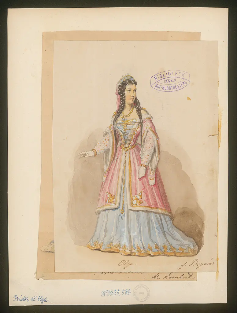 Isidor und Olga, Titel der Serie: Figurinen des k.k. Hof-Burgtheaters