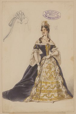 Das Glas Wasser, oder Ursachen und Wirkungen, Originaltitel: Le verre d'eau, ou Les effets et les causes, Titel der Serie: Figurinen des k.k. Hof-Burgtheaters