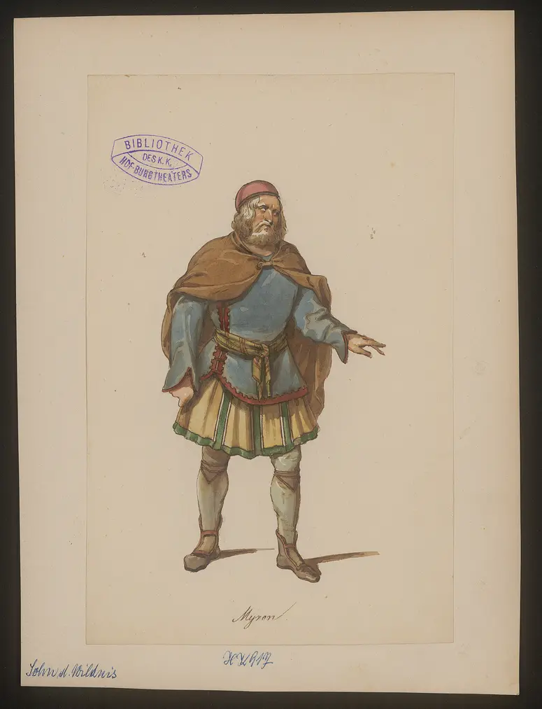 Der Sohn der Wildnis, Titel der Serie: Figurinen des k.k. Hof-Burgtheaters