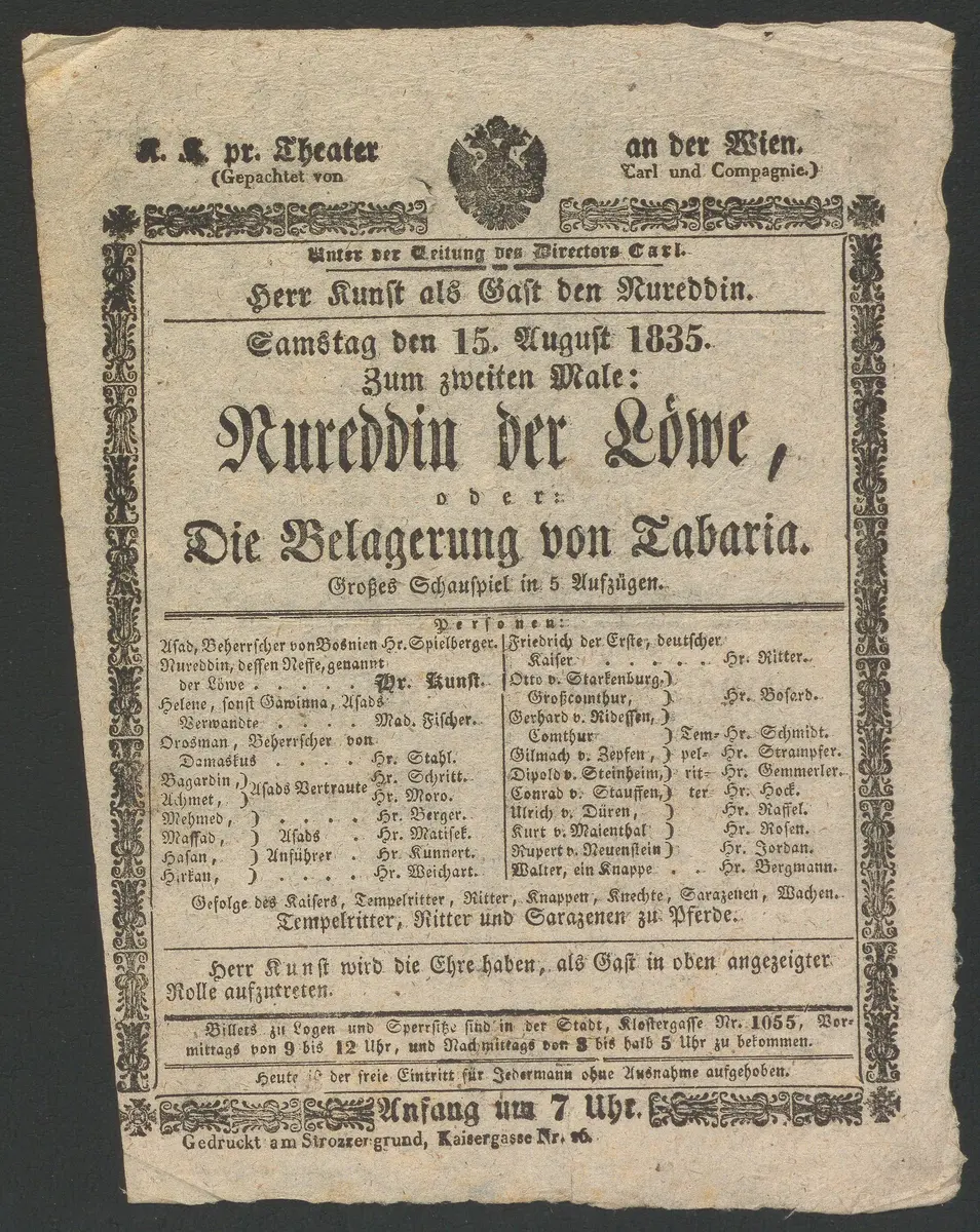 Nureddin der Löwe, oder Die Belagerung von Tabaria