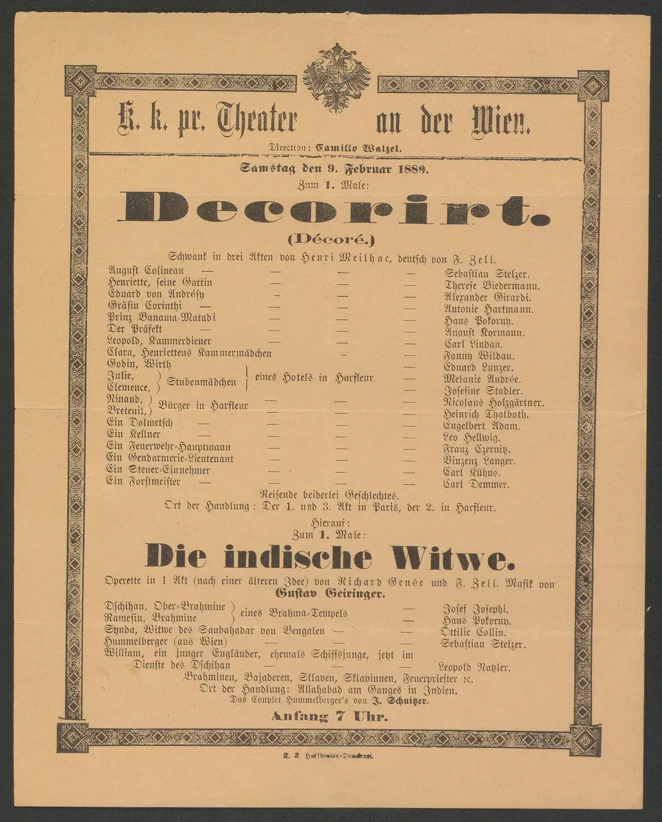 Decorirt, Alternativtitel: Dekoriert, Originaltitel: Décoré, Die indische Witwe