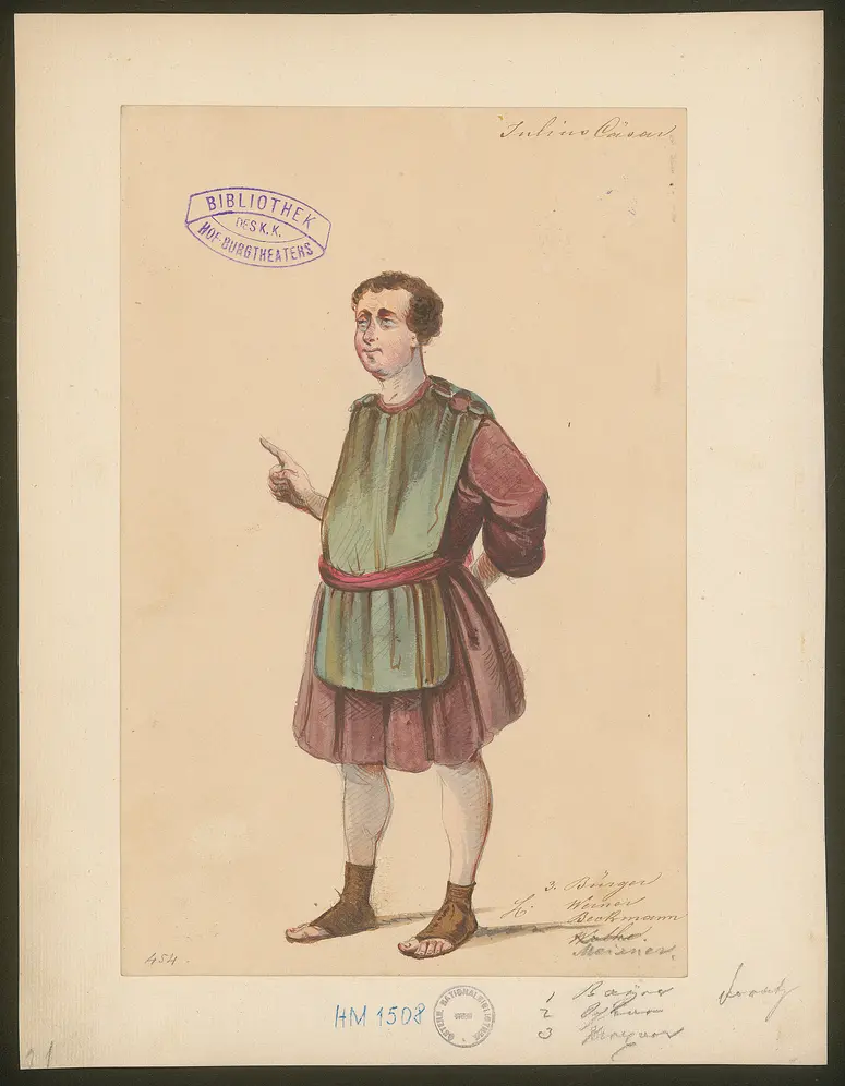 Julius Cäsar, Originaltitel: The Tragedy of Julius Caesar, Titel der Serie: Figurinen des k.k. Hof-Burgtheaters