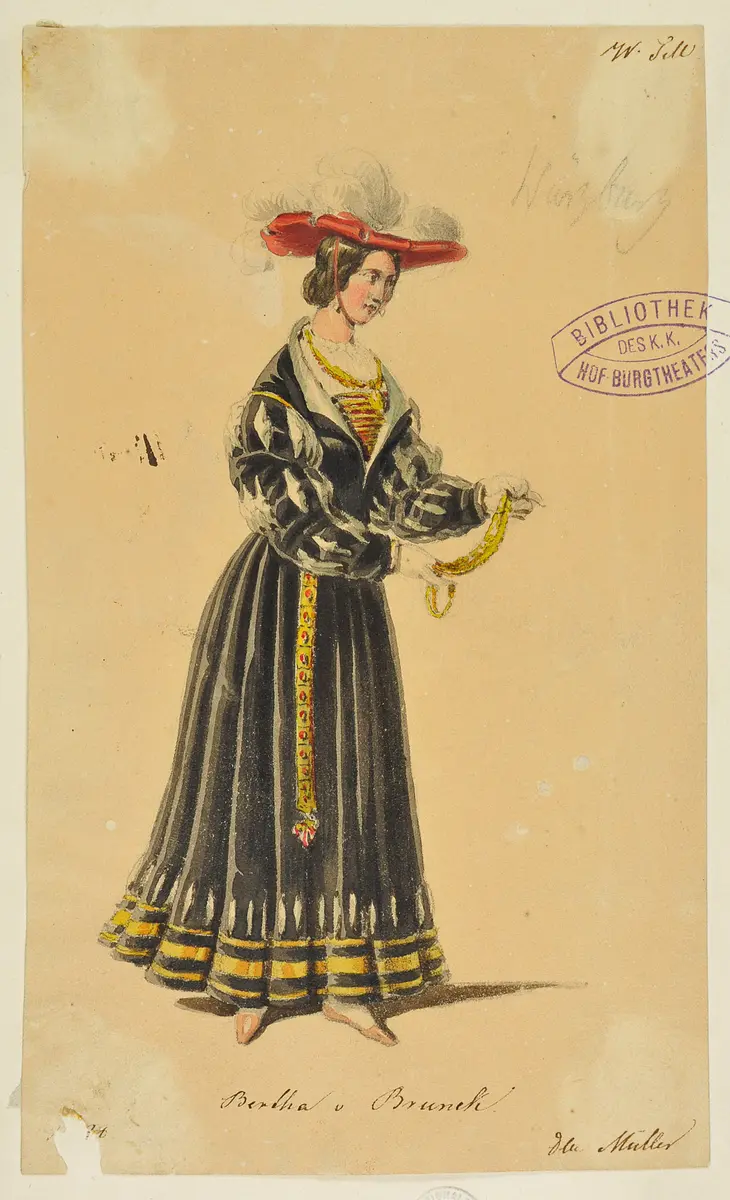 Wilhelm Tell, Titel der Serie: Figurinen des k.k. Hof-Burgtheaters