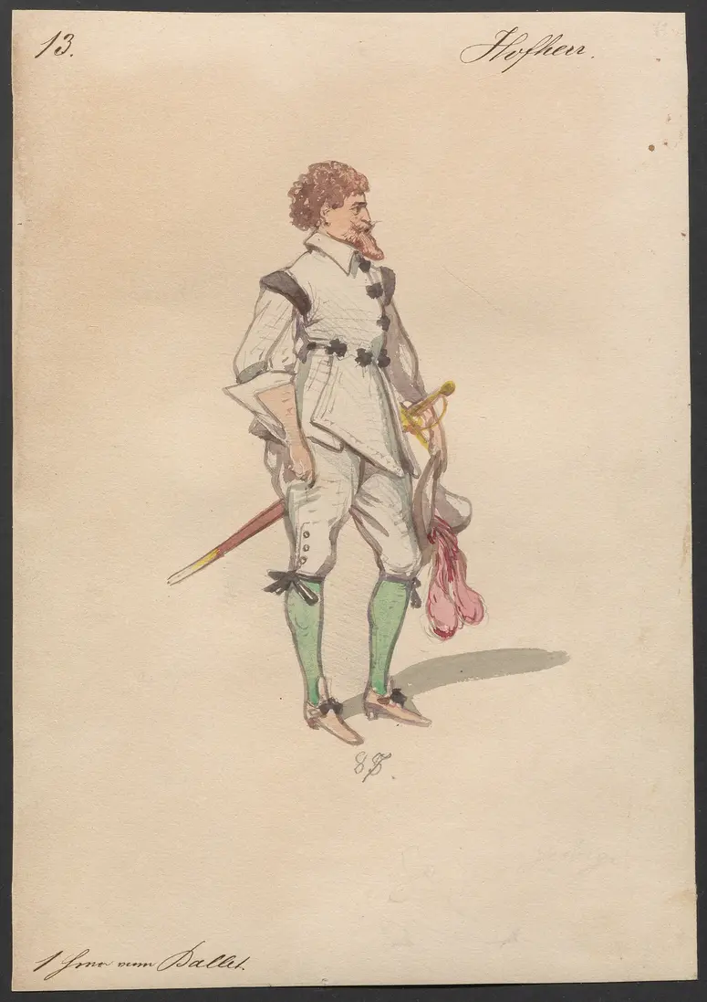 Der Freischütz, Titel der Serie: Figurinen des k.k. Hofoperntheaters