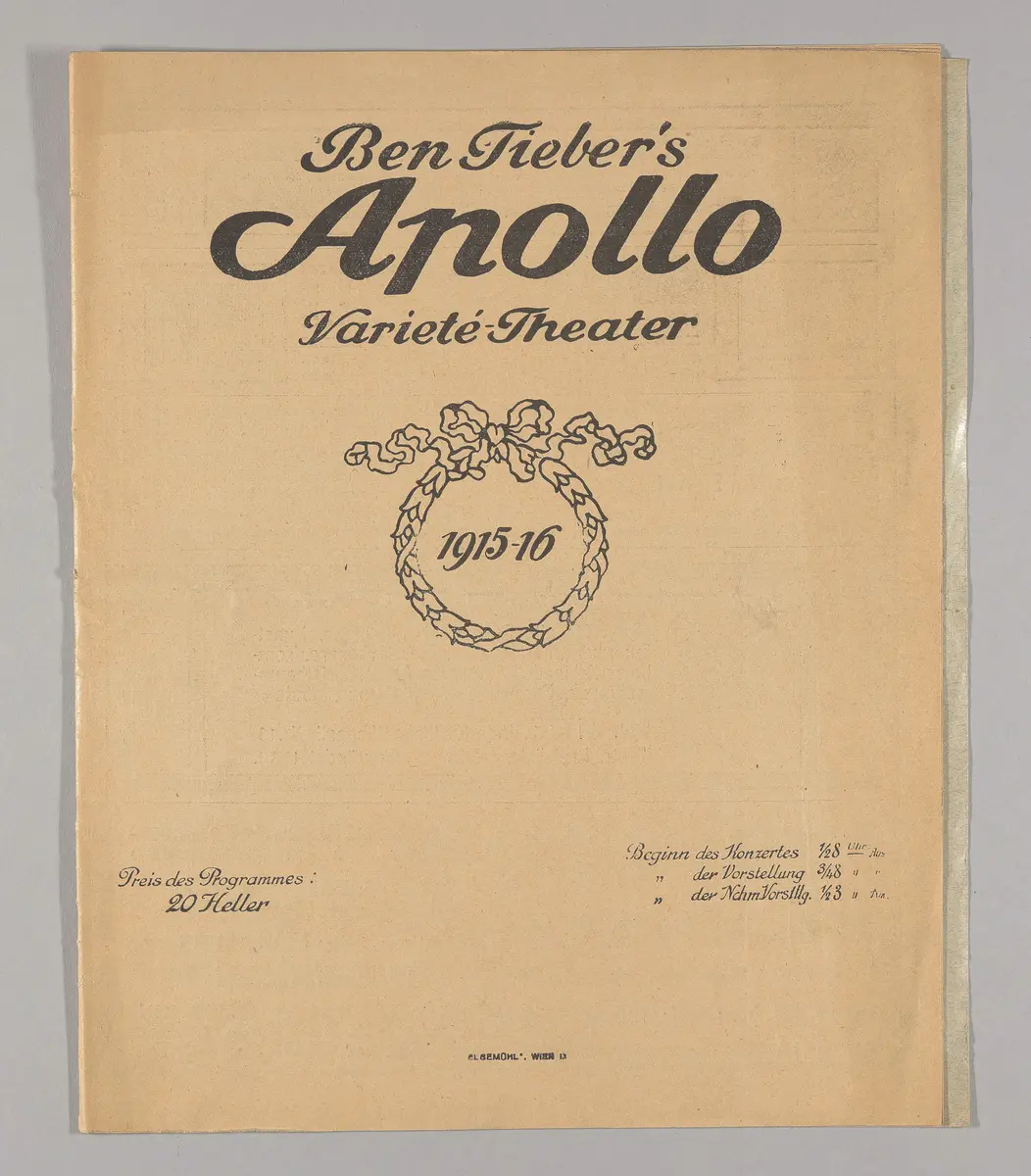 Ben Tieber's Apollo Varieté-Theater, Verweis auf Stücktitel: Die beiden Grenadiere, Verweis auf Stücktitel: Ein heißer Tag, Verweis auf Stücktitel: Die Wachsfigur