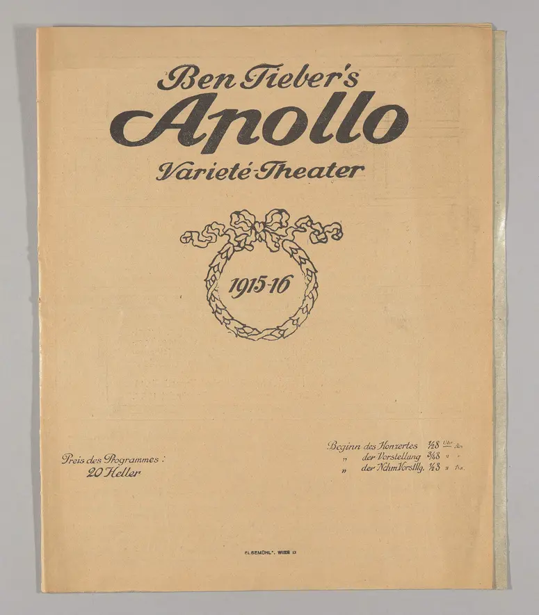 Ben Tieber's Apollo Varieté-Theater, Verweis auf Stücktitel: Die beiden Grenadiere, Verweis auf Stücktitel: Ein heißer Tag, Verweis auf Stücktitel: Die Wachsfigur