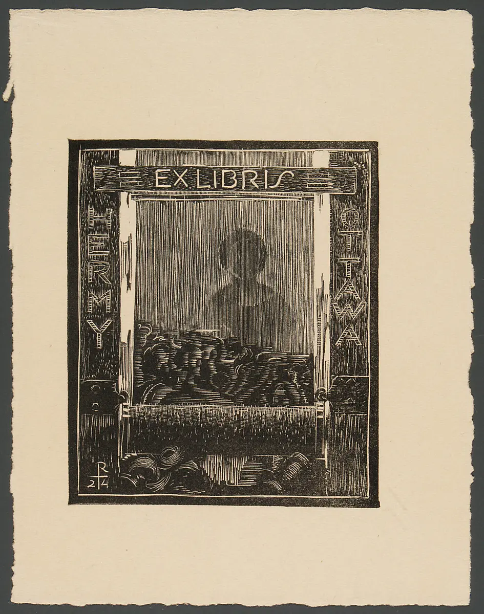 Exlibris Hermine Ottawa, Titel in Vorlageform: Exlibris Hermy Ottawa