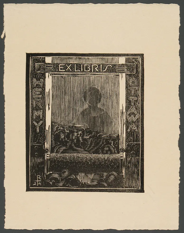 Exlibris Hermine Ottawa, Titel in Vorlageform: Exlibris Hermy Ottawa