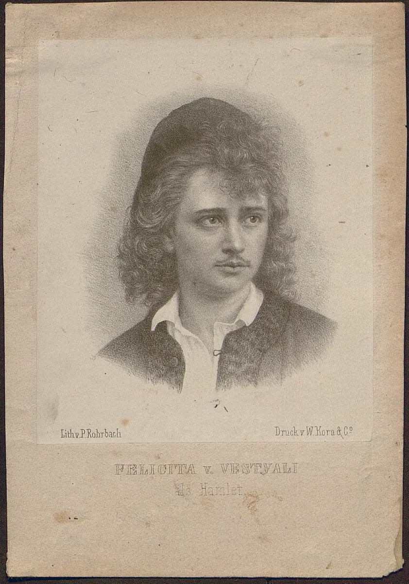 Felicita von Vestvali, Verweis auf Stücktitel: Hamlet