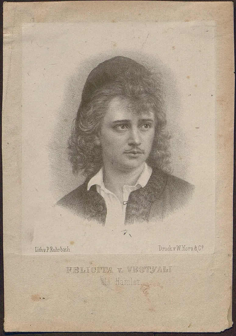 Felicita von Vestvali, Verweis auf Stücktitel: Hamlet