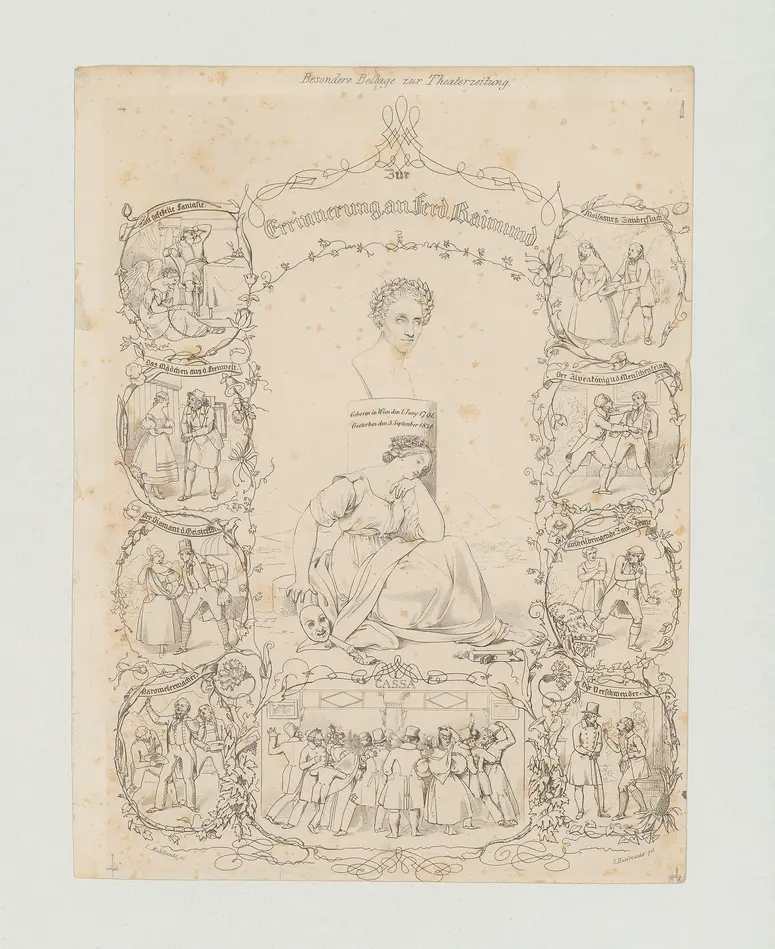 Ferdinand Raimund, Titel der Serie: Besondere Bild-Beilage, Name der Zeitschrift: Wiener Theaterzeitung