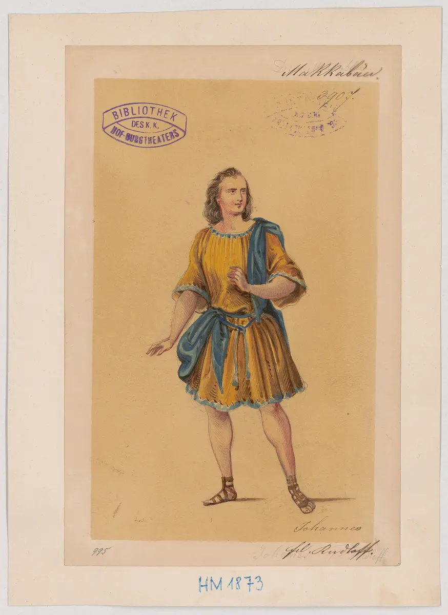 Die Makkabäer, Titel der Serie: Figurinen des k.k. Hof-Burgtheaters