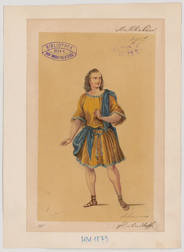 Die Makkabäer, Titel der Serie: Figurinen des k.k. Hof-Burgtheaters