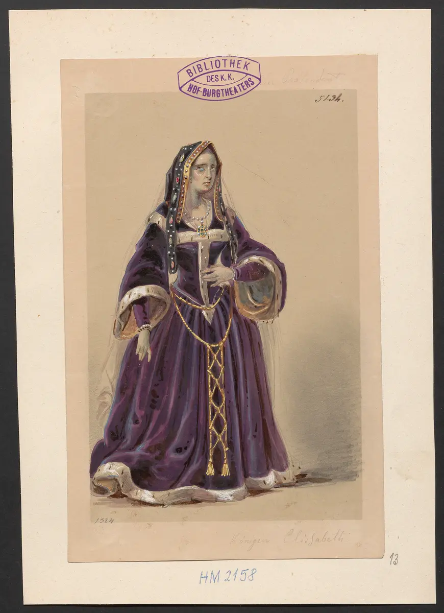 Der Prätendent von York, Titel der Serie: Figurinen des k.k. Hof-Burgtheaters