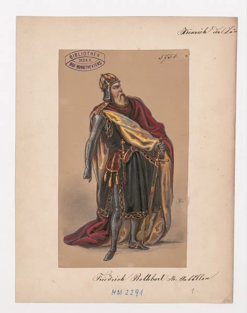 Heinrich der Löwe, Titel der Serie: Figurinen des k.k. Hof-Burgtheaters