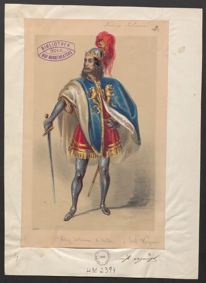 König Johann, Originaltitel: King John, Titel der Serie: Figurinen des k.k. Hof-Burgtheaters