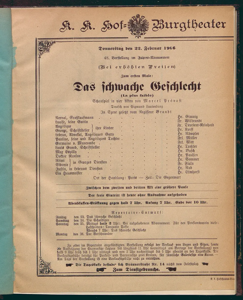 Das schwache Geschlecht