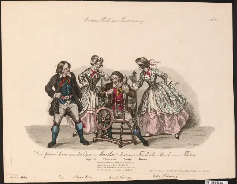 Martha, Alternativtitel: Martha oder Der Markt zu Richmond, Titel der Serie: Costume-Bild, Name der Zeitschrift: Wiener Theaterzeitung